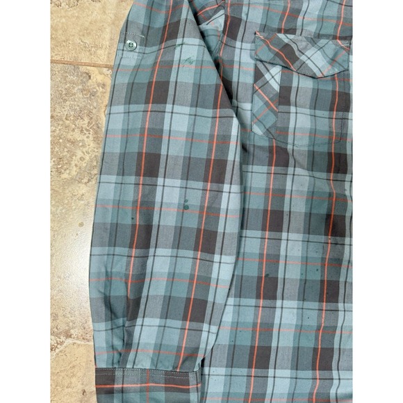 Columbia Men's Size XL Shirt Omni Wick Advanced Evaporation Plaid Blue Vent Flaw - Picture 3 of 13